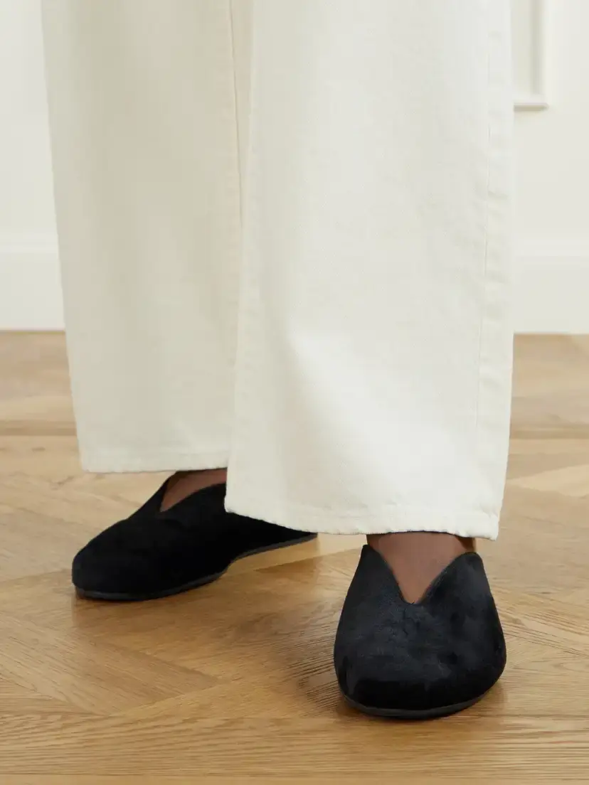 Ancient Greek Sandals Velvet Wedge Mules | Thumbnail 2 Ancient Greek Sandals Velvet Wedge Mules | Thumbnail 2