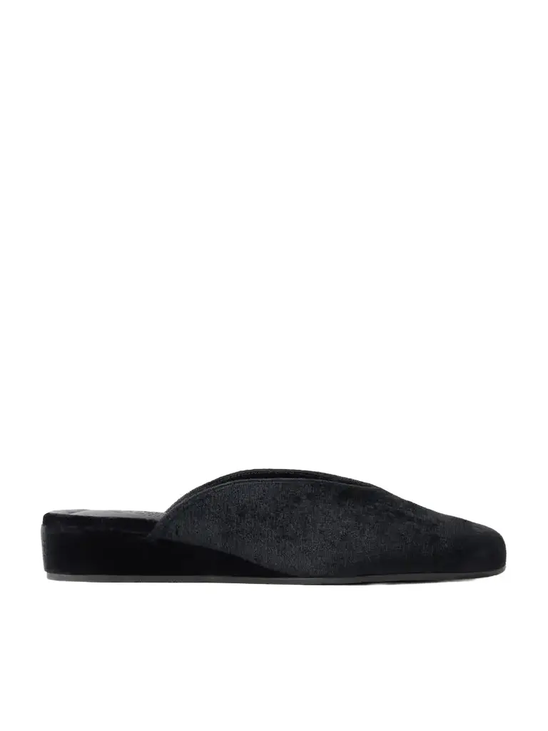 Ancient Greek Sandals Velvet Wedge Mules
