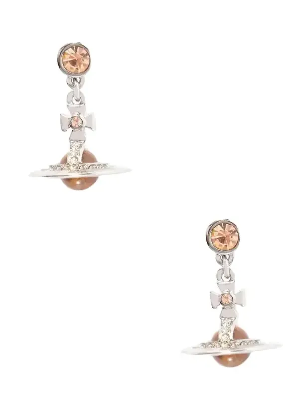 New Petite Orb Silver-tone Cubic Zirconia Earrings