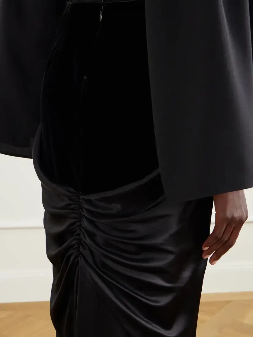 Valentino Garavani Sable Draped Velvet Maxi Skirt | Thumbnail 5 Valentino Garavani Sable Draped Velvet Maxi Skirt | Thumbnail 5