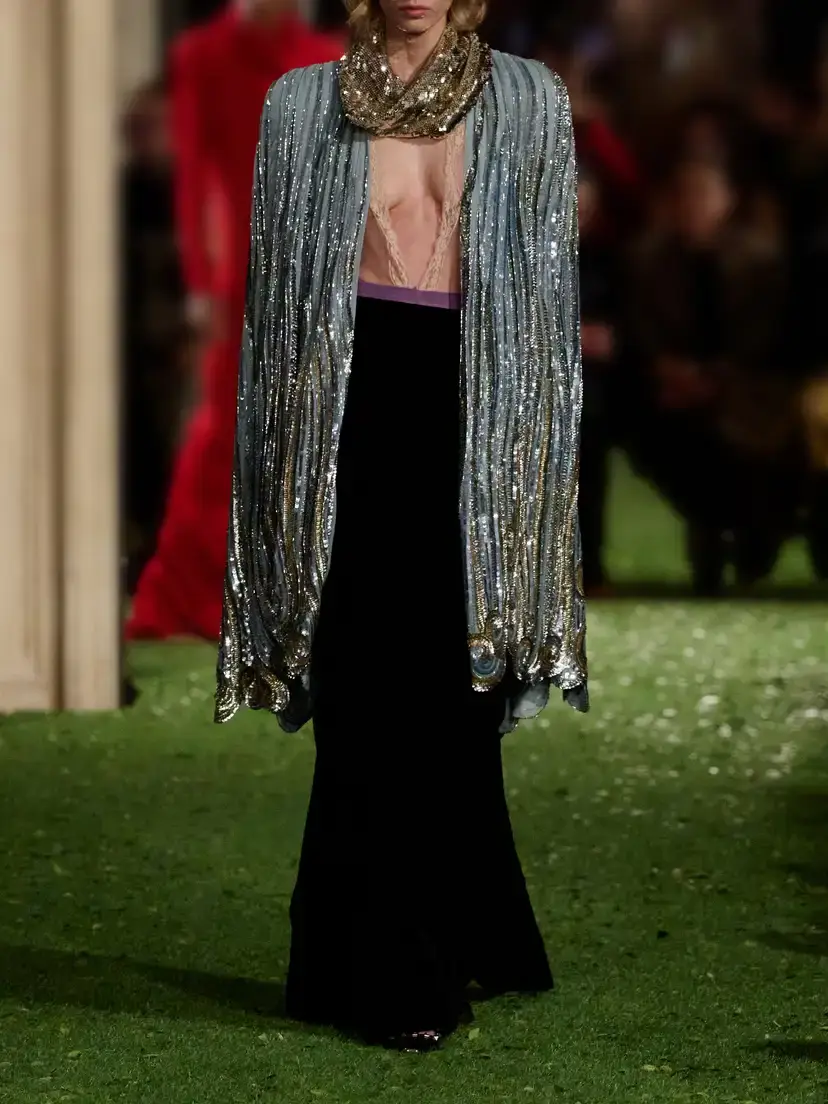 Valentino Garavani Sable Draped Velvet Maxi Skirt | Thumbnail 6 Valentino Garavani Sable Draped Velvet Maxi Skirt | Thumbnail 6