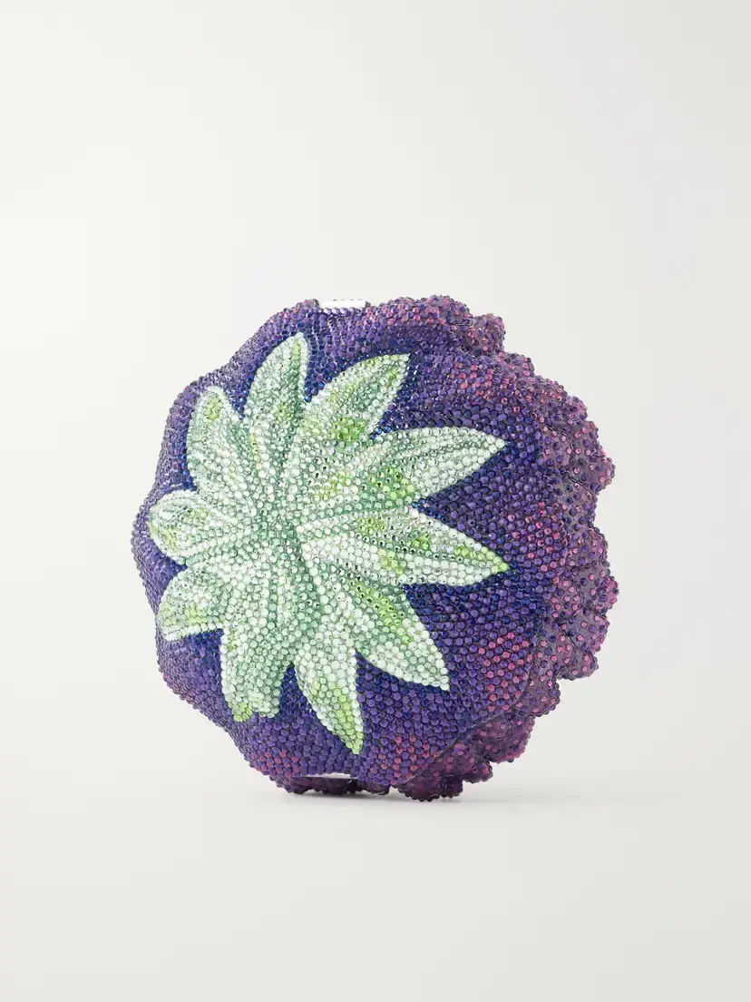 Judith Leiber Couture Peony Belladonna Crystal-embellished Silver-tone Clutch | Thumbnail 4 Judith Leiber Couture Peony Belladonna Crystal-embellished Silver-tone Clutch | Thumbnail 4