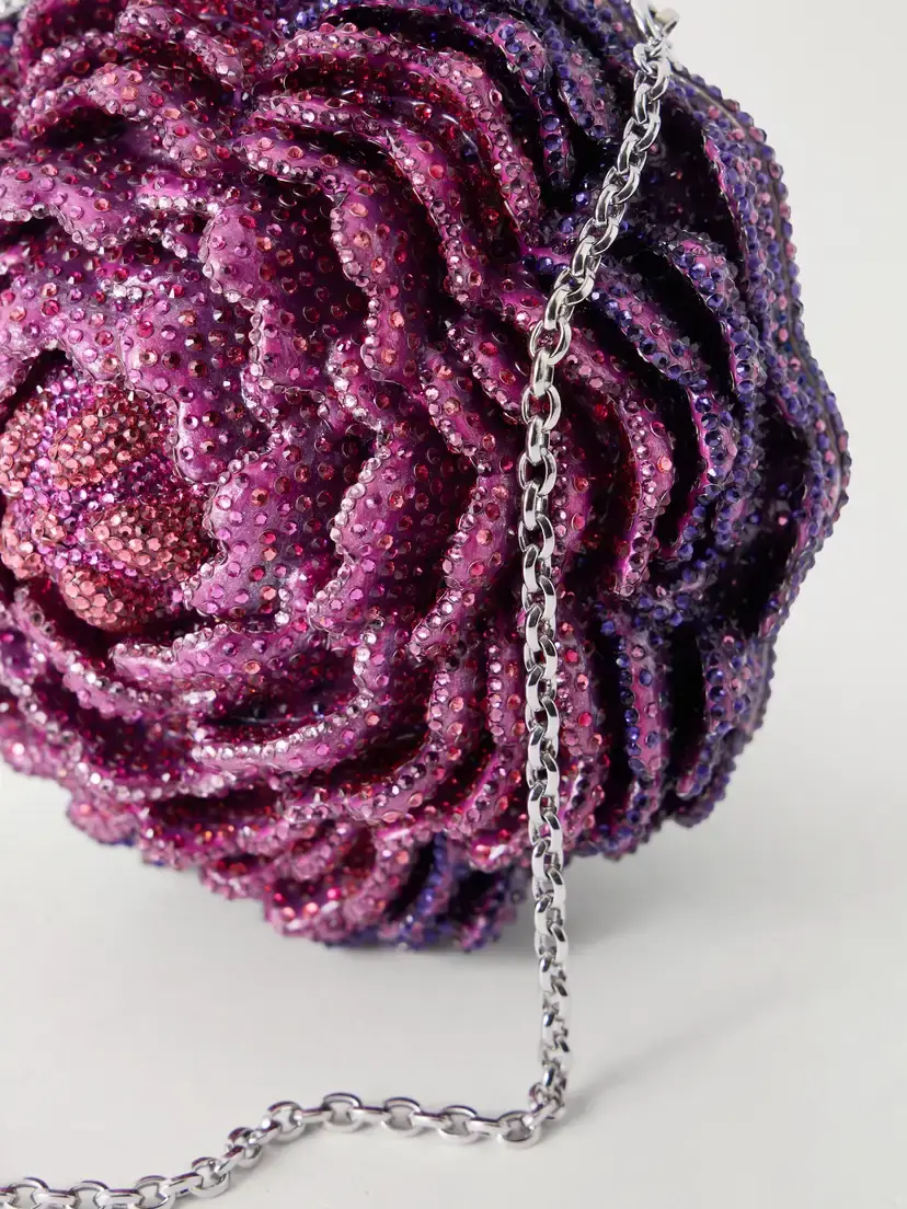 Judith Leiber Couture Peony Belladonna Crystal-embellished Silver-tone Clutch | Thumbnail 6 Judith Leiber Couture Peony Belladonna Crystal-embellished Silver-tone Clutch | Thumbnail 6