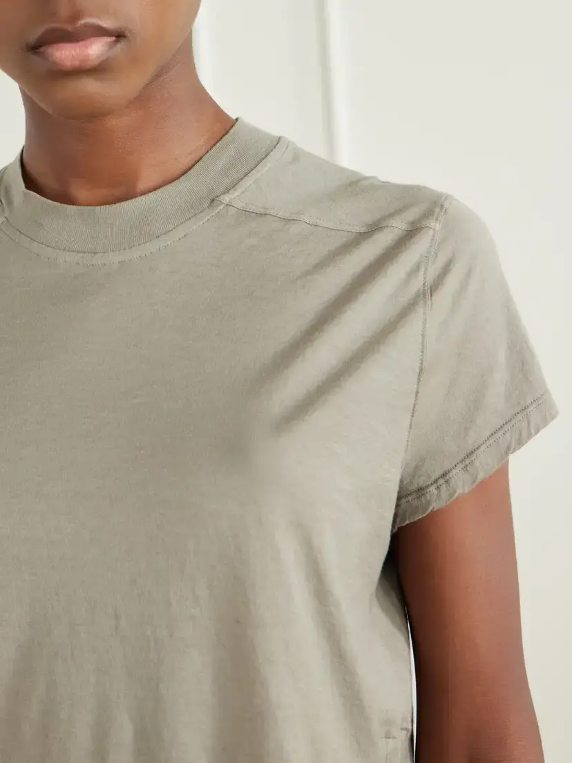 Rick Owens Drkshdw Cropped Cotton-jersey T-shirt | Thumbnail 4 Rick Owens Drkshdw Cropped Cotton-jersey T-shirt | Thumbnail 4