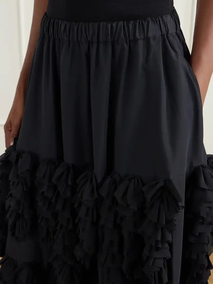 Comme des Garçons Tiered Ruffled Georgette Midi Skirt | Thumbnail 5 Comme des Garçons Tiered Ruffled Georgette Midi Skirt | Thumbnail 5