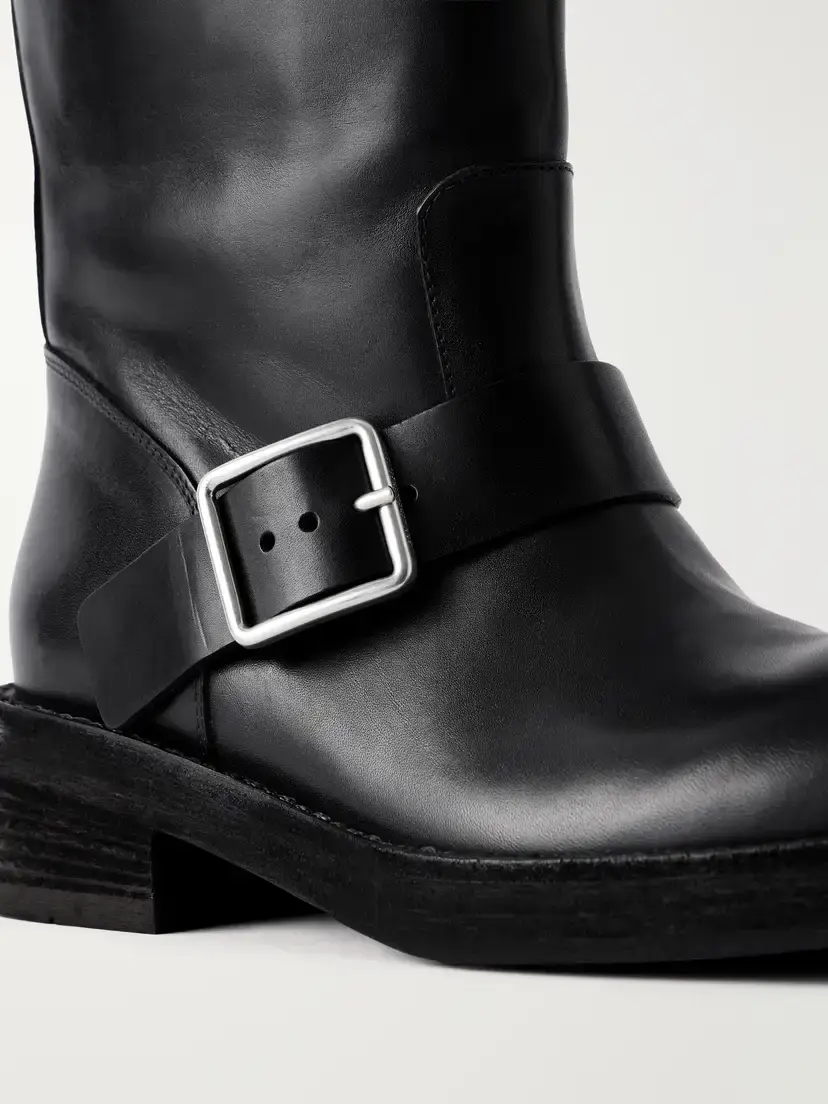 Ann Demeulemeester Sarith Engineer Buckled Leather Biker Boots | Thumbnail 5 Ann Demeulemeester Sarith Engineer Buckled Leather Biker Boots | Thumbnail 5