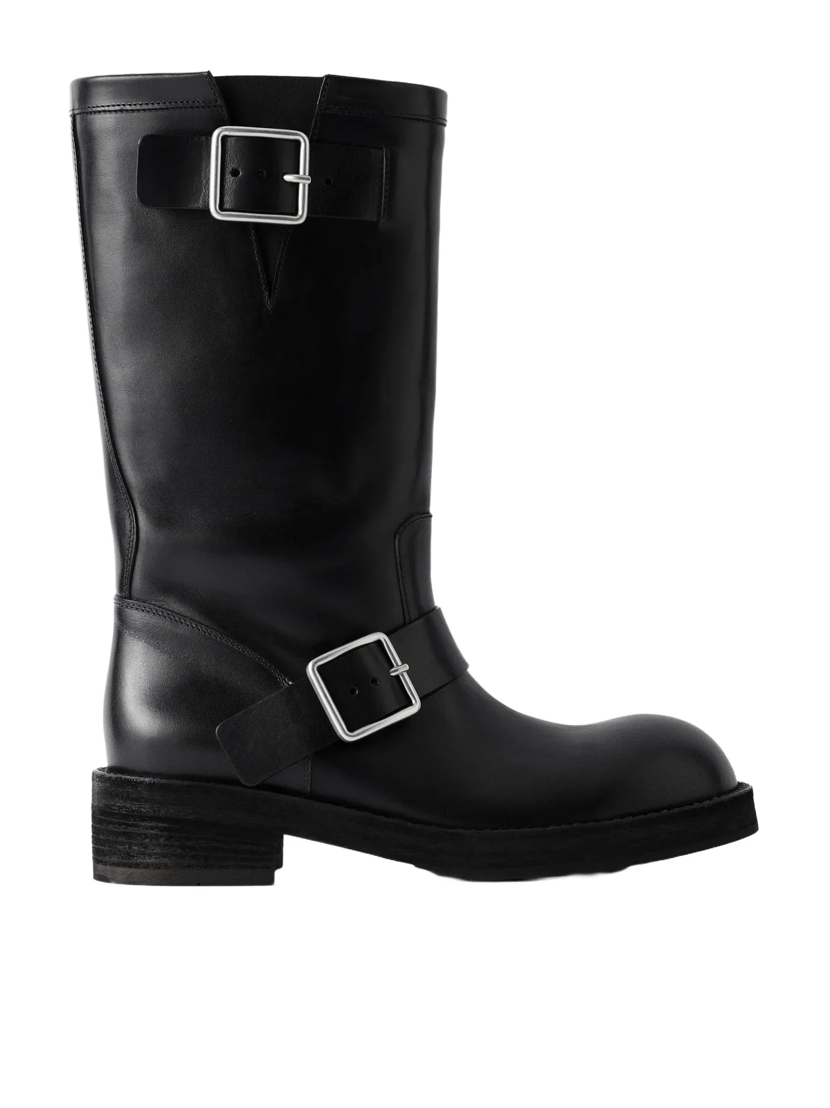 Sarith Engineer Buckled Leather Biker Boots