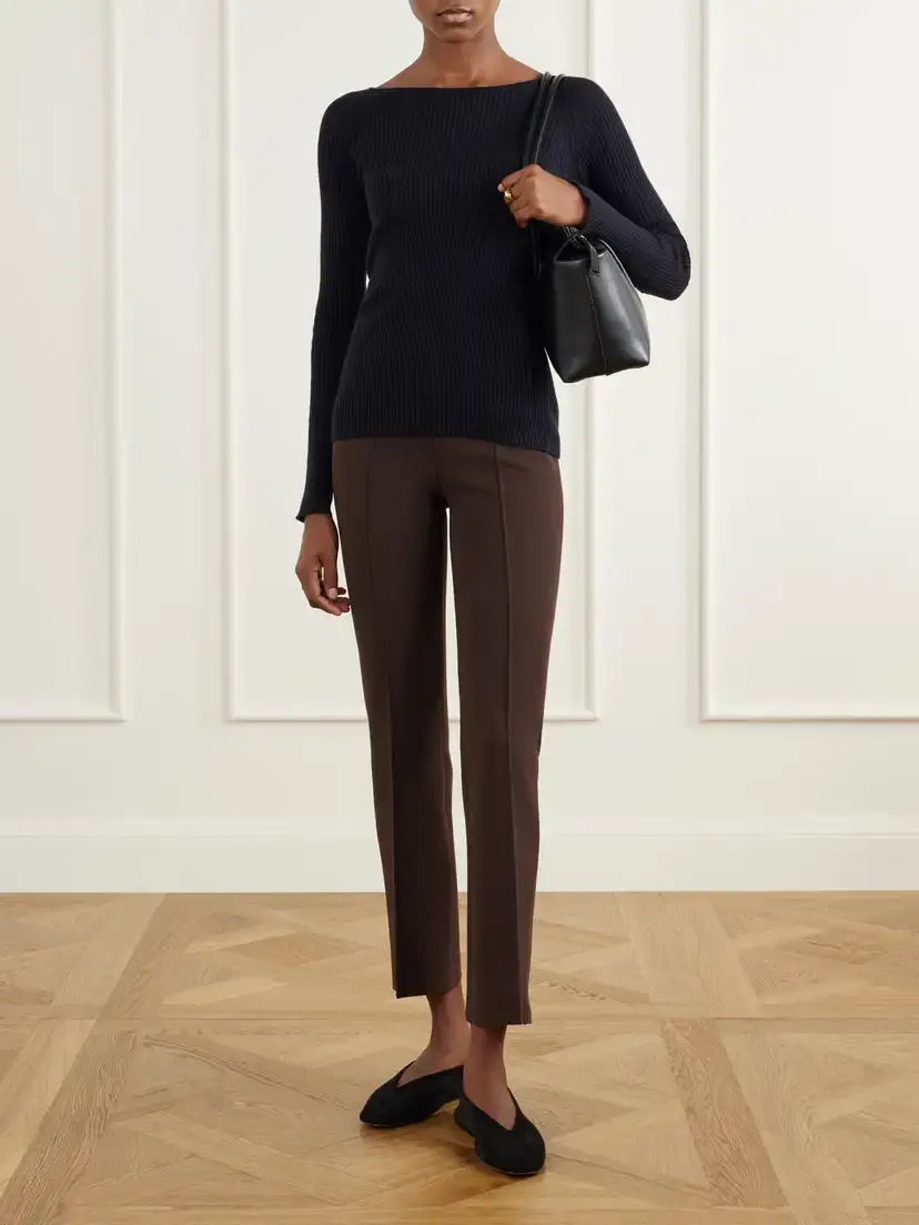 HIGH SPORT Geo Kick Cotton-blend Cropped Flared Pants | Thumbnail 2