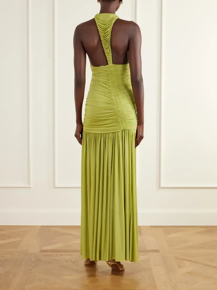 Christopher Esber Orion Open-back Ruched Mesh Gown | Thumbnail 3 Christopher Esber Orion Open-back Ruched Mesh Gown | Thumbnail 3