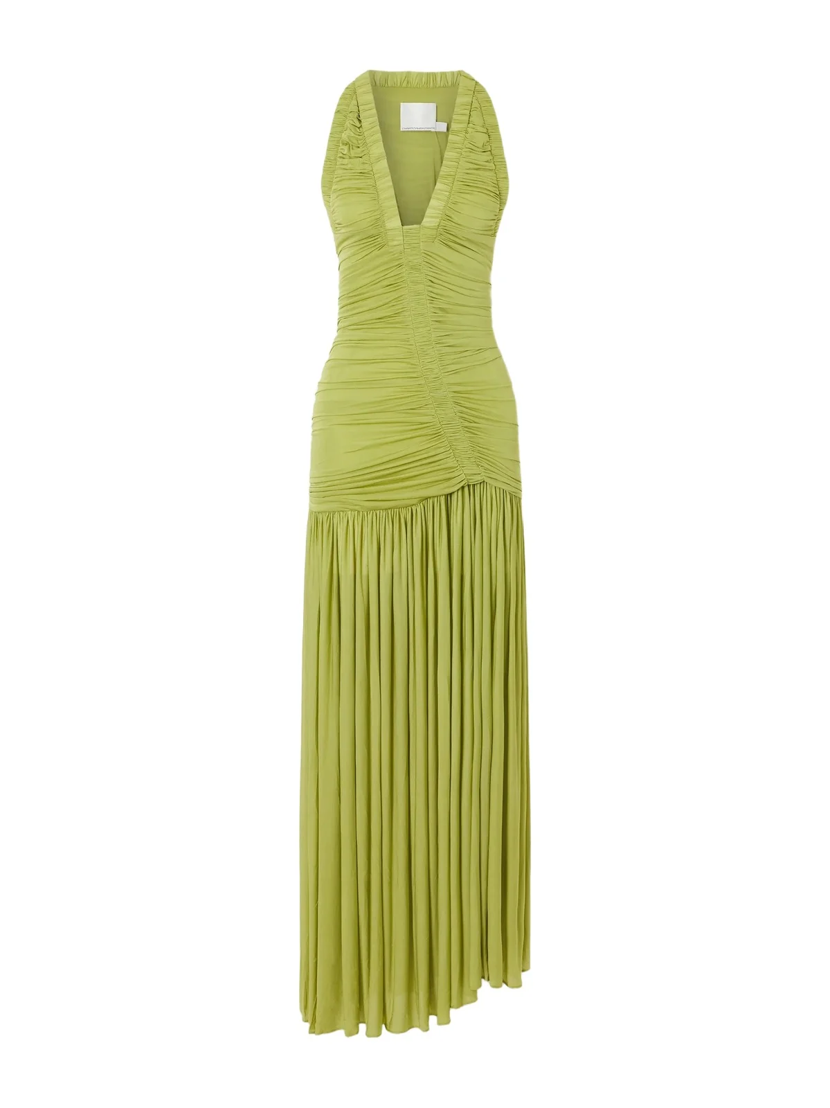 Christopher Esber Orion Open-back Ruched Mesh Gown
