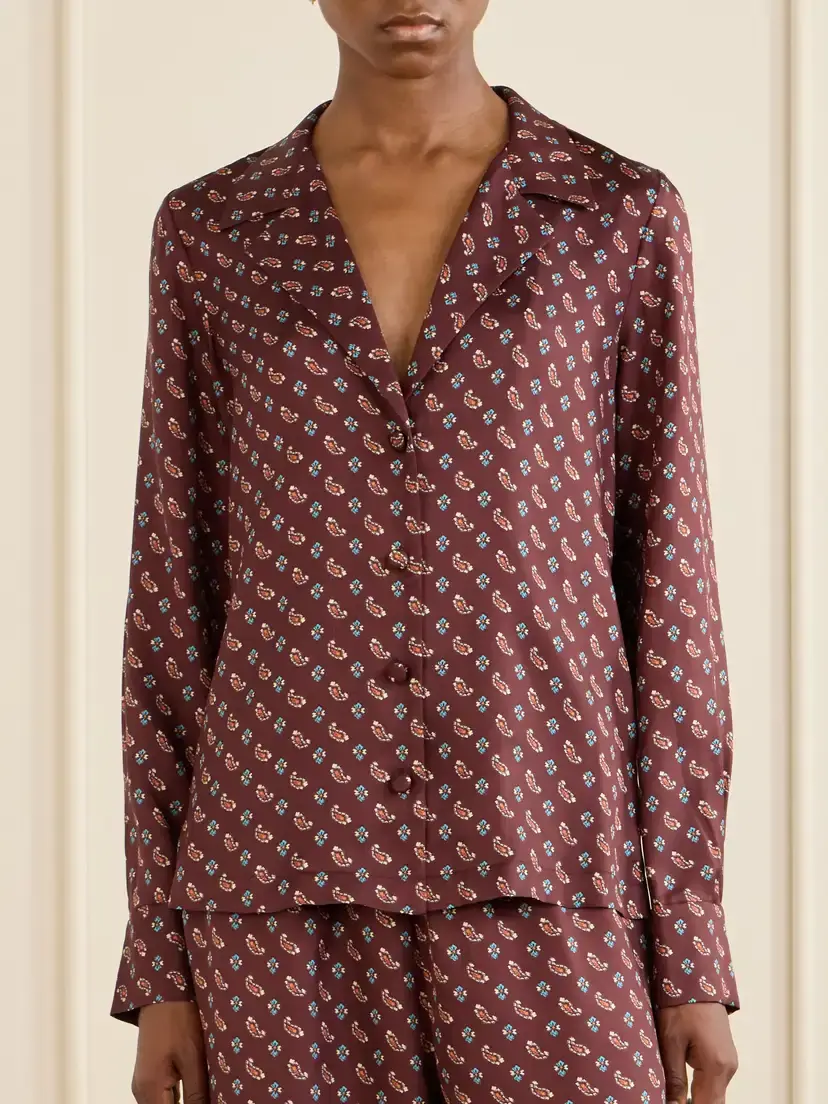 DÔEN Dorsia Printed Silk-blend Satin Shirt | Thumbnail 3 DÔEN Dorsia Printed Silk-blend Satin Shirt | Thumbnail 3