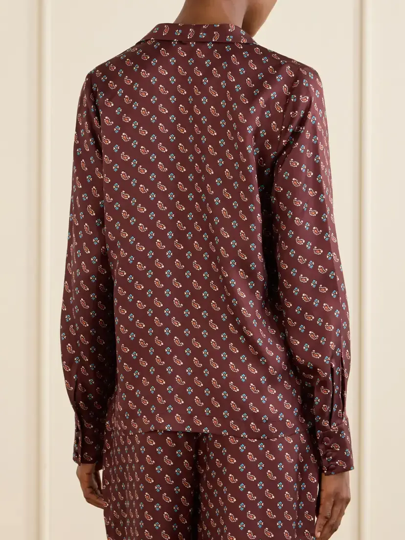 DÔEN Dorsia Printed Silk-blend Satin Shirt | Thumbnail 4 DÔEN Dorsia Printed Silk-blend Satin Shirt | Thumbnail 4
