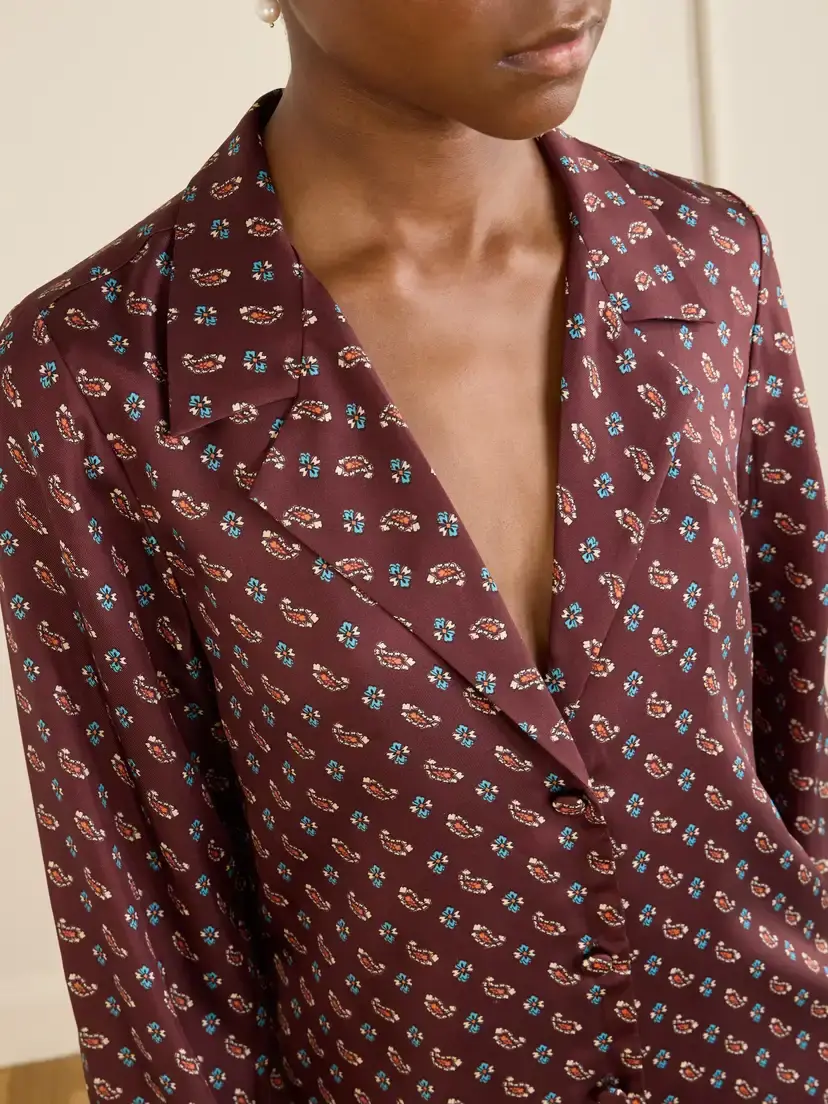 DÔEN Dorsia Printed Silk-blend Satin Shirt | Thumbnail 5 DÔEN Dorsia Printed Silk-blend Satin Shirt | Thumbnail 5