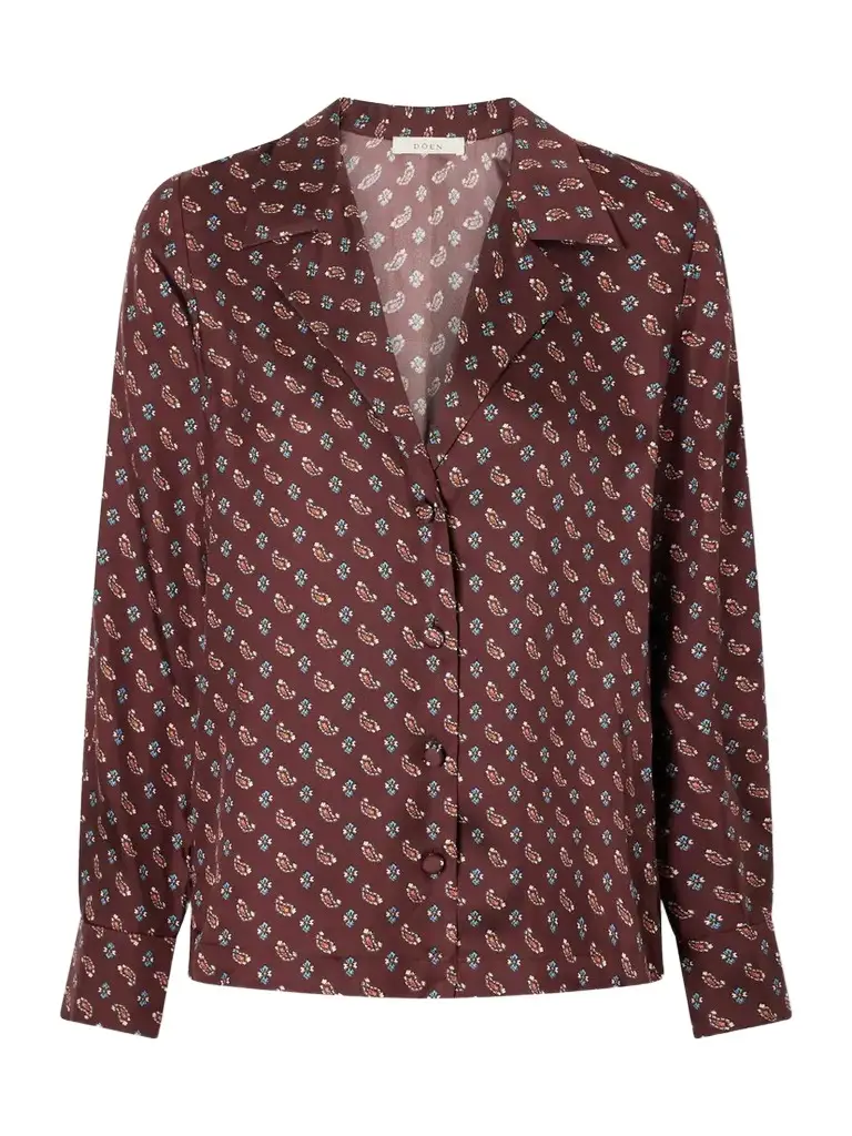 DÔEN Dorsia Printed Silk-blend Satin Shirt