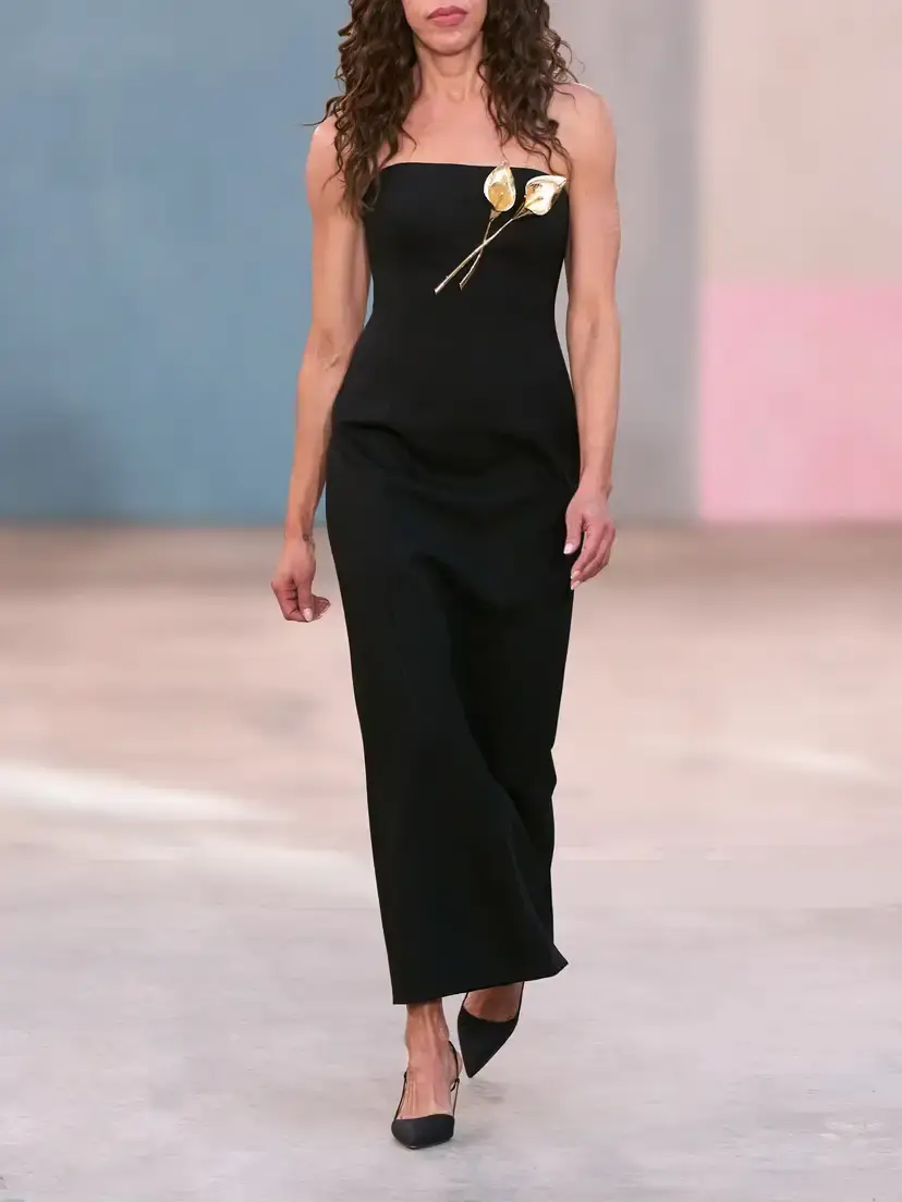 Carolina Herrera Strapless Embellished Wool-blend Gown | Thumbnail 5 Carolina Herrera Strapless Embellished Wool-blend Gown | Thumbnail 5
