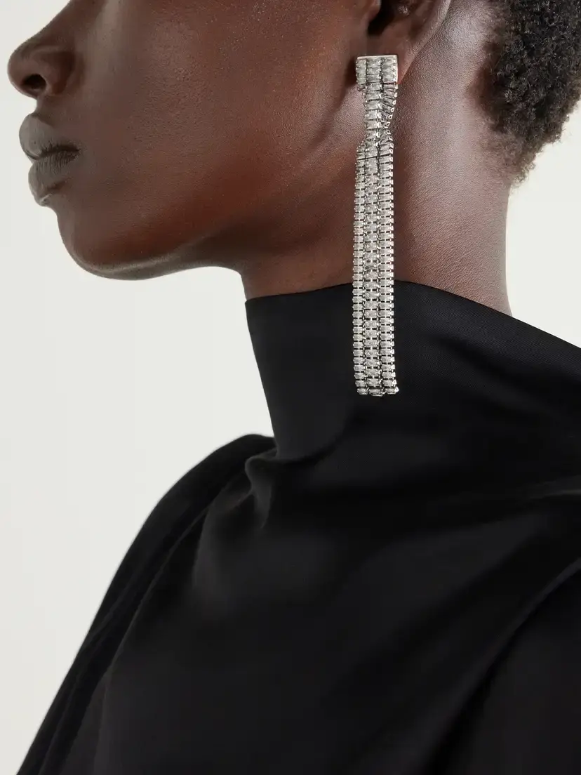 Isabel Marant Cara Silver-tone Crystal-embellished Earrings | Thumbnail 2 Isabel Marant Cara Silver-tone Crystal-embellished Earrings | Thumbnail 2