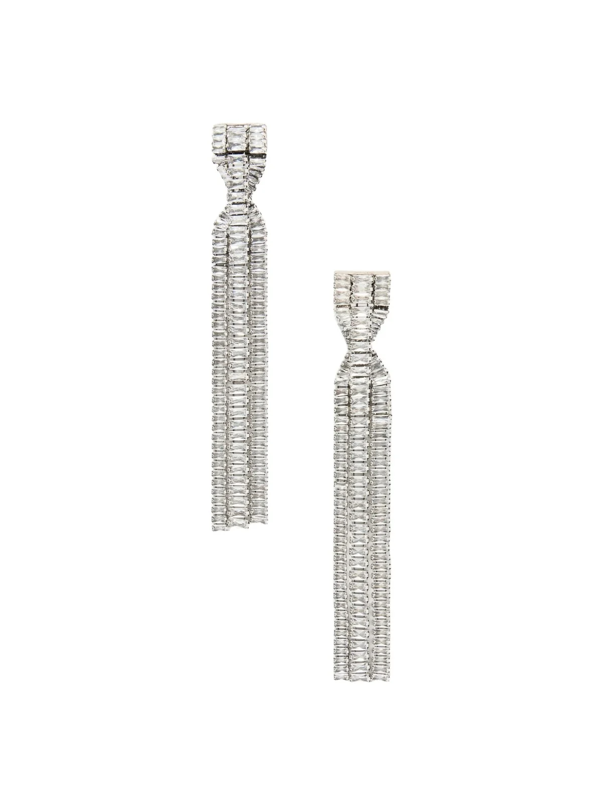 Cara Silver-tone Crystal-embellished Earrings Cara Silver-tone Crystal-embellished Earrings