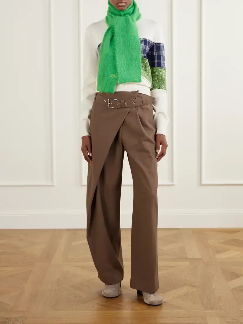 Loewe Logo-embroidered Brushed Alpaca-blend Scarf | Thumbnail 2
