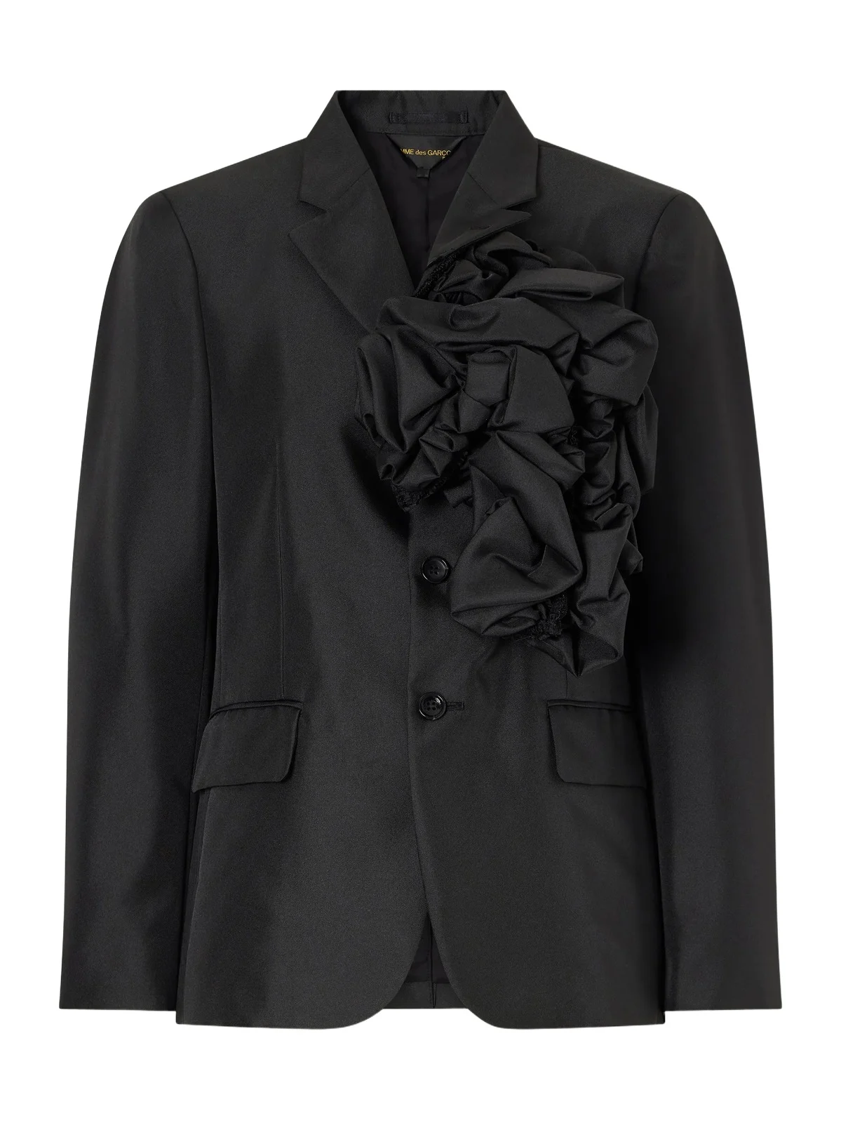 Comme des Garçons Floral-appliquéd Twill Jacket