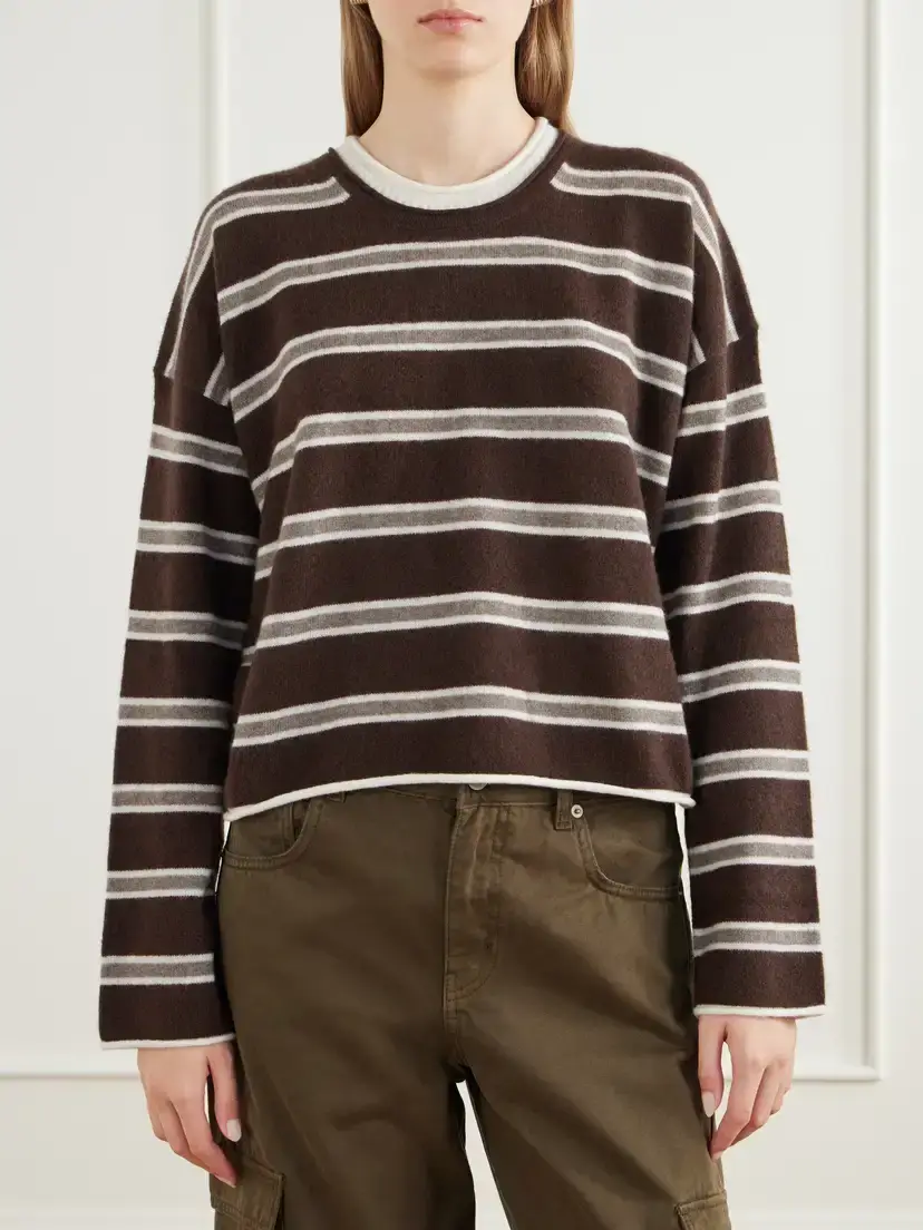 La Ligne Dominick Striped Cashmere And Silk-blend Sweater - Multi | Thumbnail 3 La Ligne Dominick Striped Cashmere And Silk-blend Sweater - Multi | Thumbnail 3
