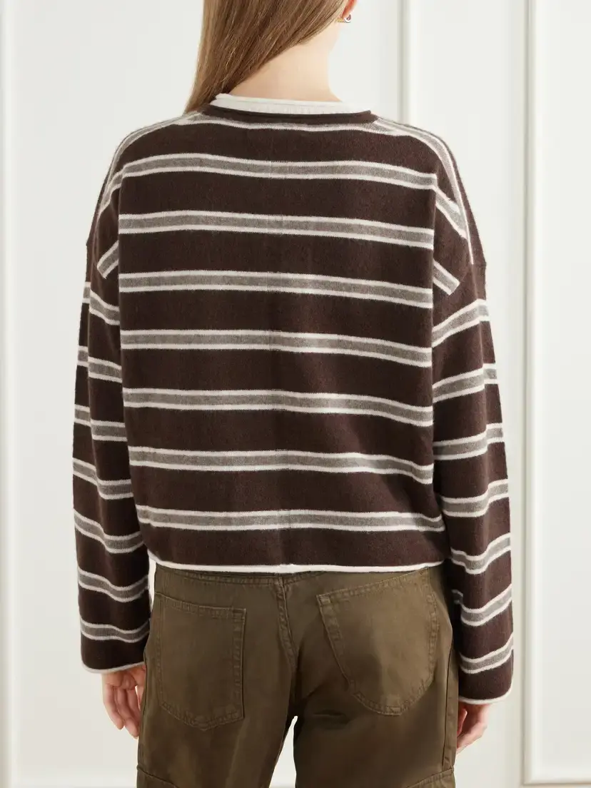 La Ligne Dominick Striped Cashmere And Silk-blend Sweater - Multi | Thumbnail 4 La Ligne Dominick Striped Cashmere And Silk-blend Sweater - Multi | Thumbnail 4