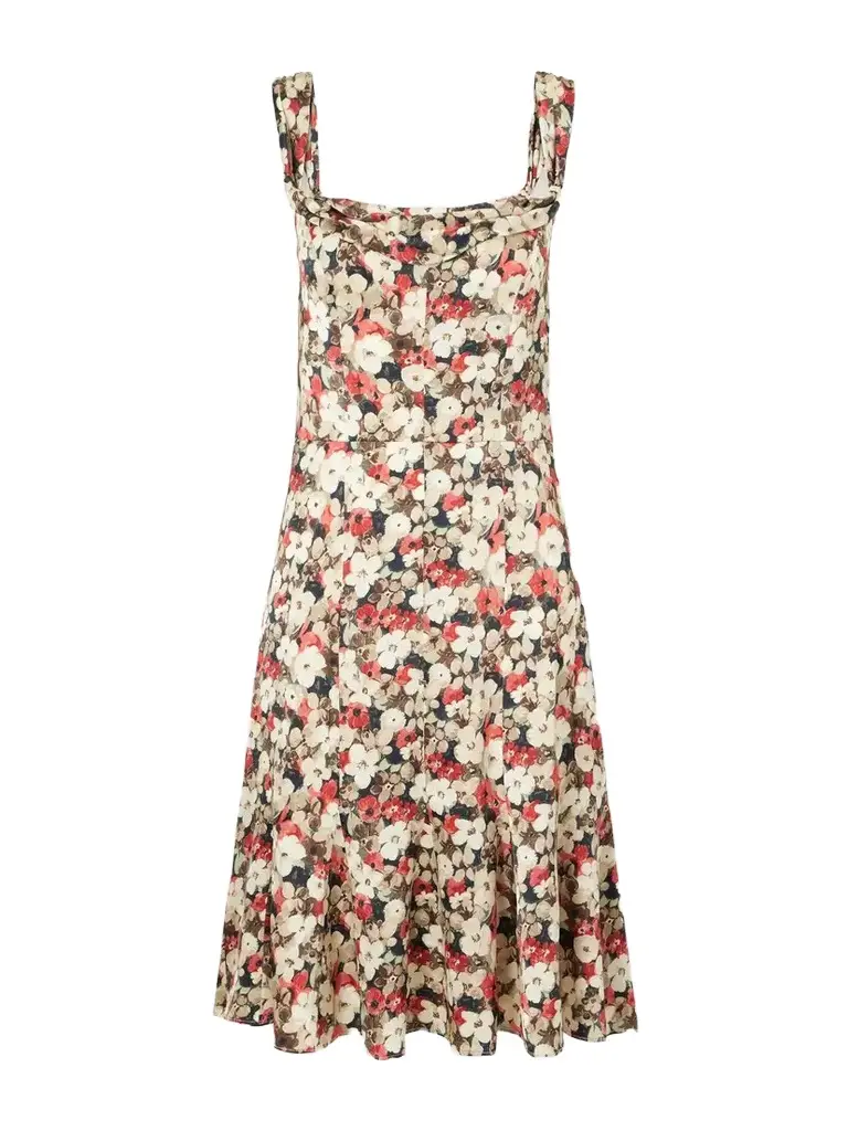 DÔEN Donielle Floral-print Silk Mini Dress