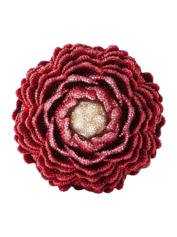 Peony Crystal-embellished Clutch