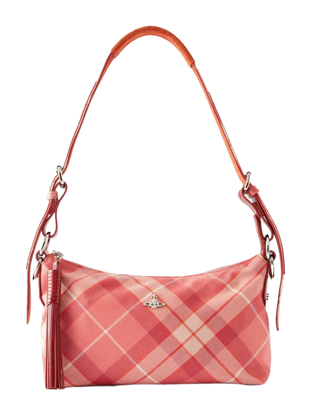 Vivienne Westwood Emma Checked Wool Shoulder Bag