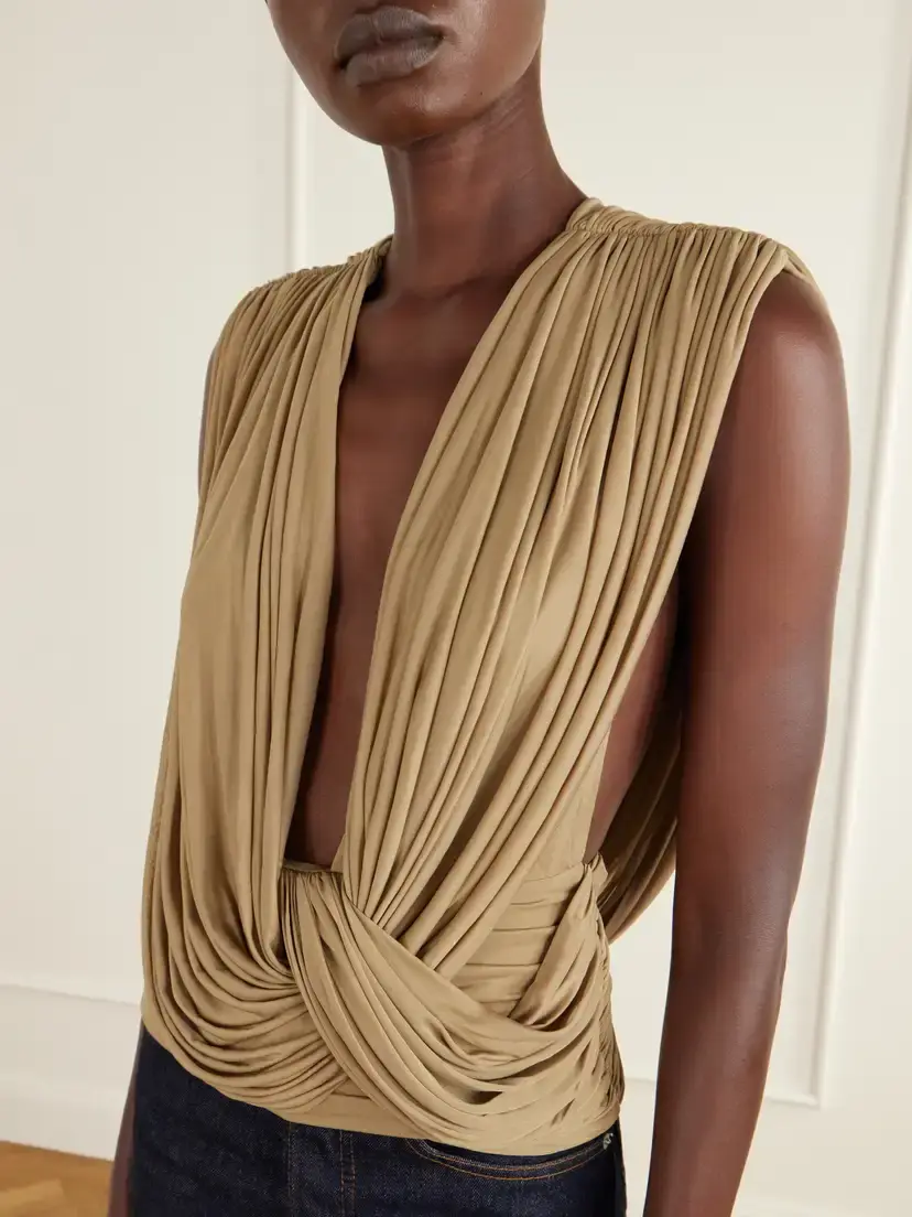 Christopher Esber Ripple Draped Mesh Top | Thumbnail 4