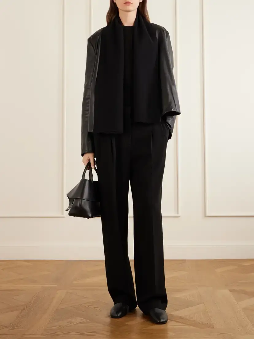 TOTEME Pleated Crepe Wide-leg Pants | Thumbnail 2