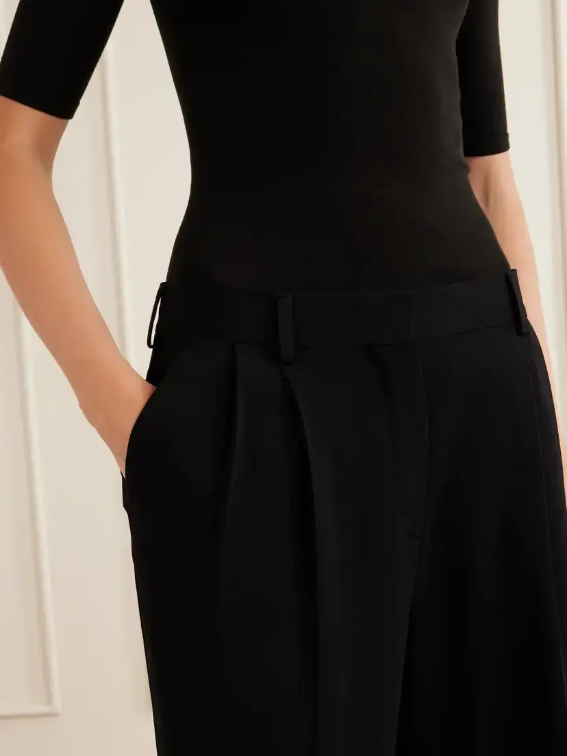 TOTEME Pleated Crepe Wide-leg Pants | Thumbnail 5