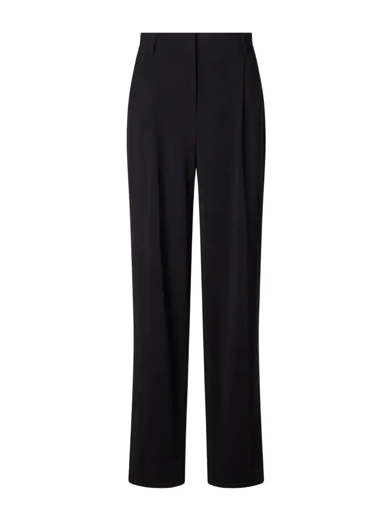 Pleated Crepe Wide-leg Pants