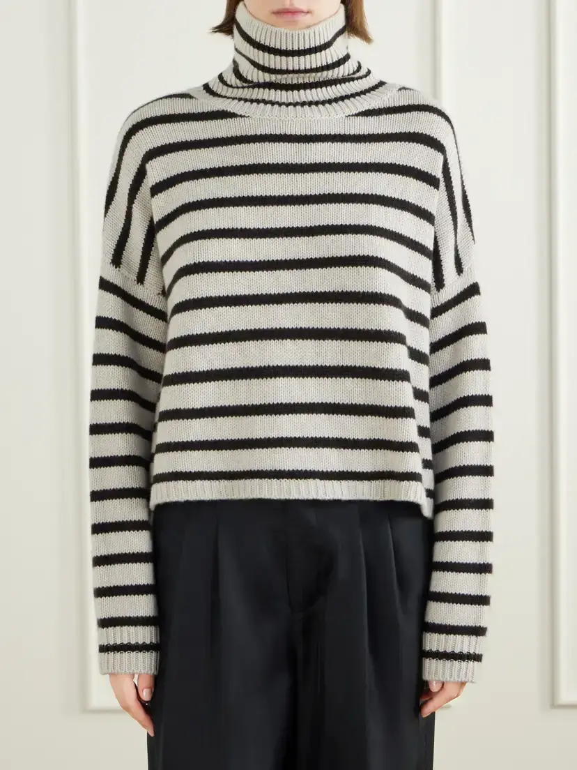 Lisa Yang Zerlina Striped Cashmere Turtleneck Sweater | Thumbnail 3 Lisa Yang Zerlina Striped Cashmere Turtleneck Sweater | Thumbnail 3