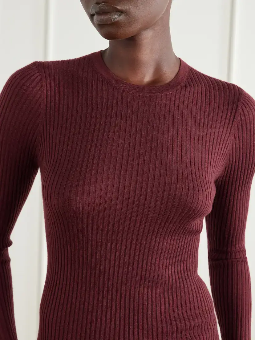 Gabriela Hearst Browning Ribbed Wool And Silk-blend Sweater | Thumbnail 5 Gabriela Hearst Browning Ribbed Wool And Silk-blend Sweater | Thumbnail 5