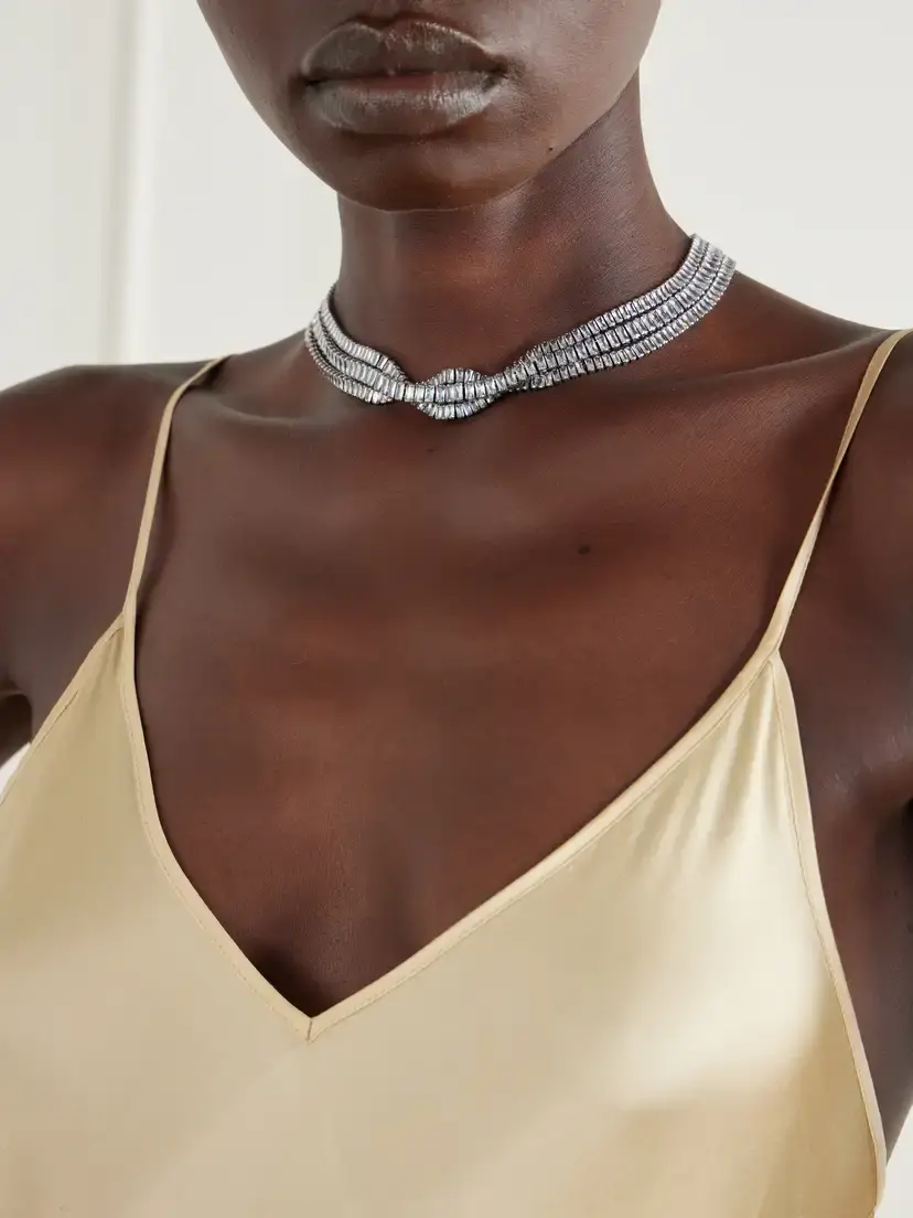 Isabel Marant Cara Crystal-embellished Silver-tone Necklace | Thumbnail 2 Isabel Marant Cara Crystal-embellished Silver-tone Necklace | Thumbnail 2