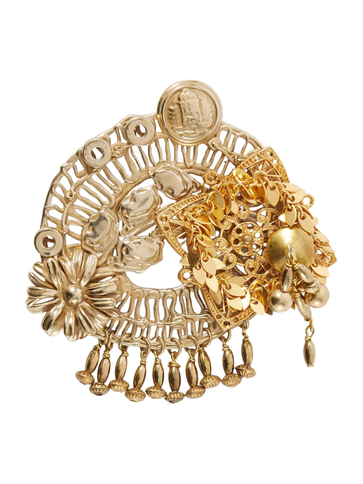 Dries Van Noten Embellished Gold-tone Brooch