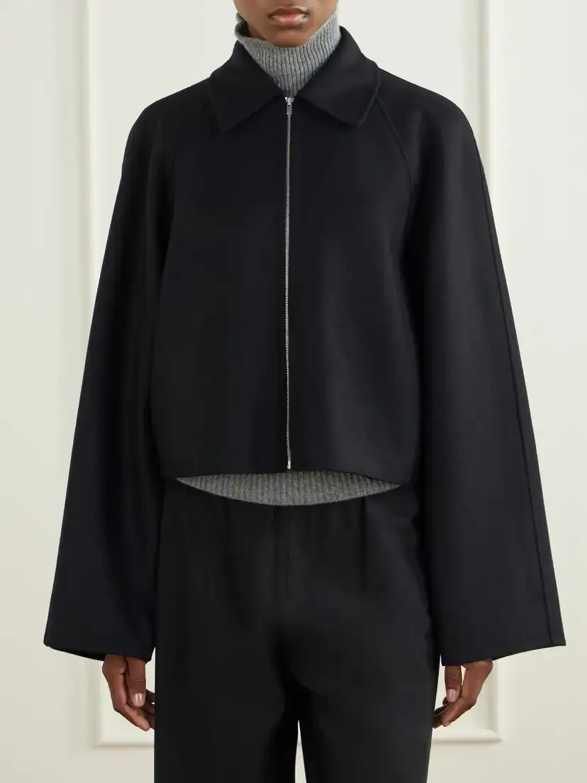Another Tomorrow Virgin Wool Cropped Jacket | Thumbnail 3 Another Tomorrow Virgin Wool Cropped Jacket | Thumbnail 3