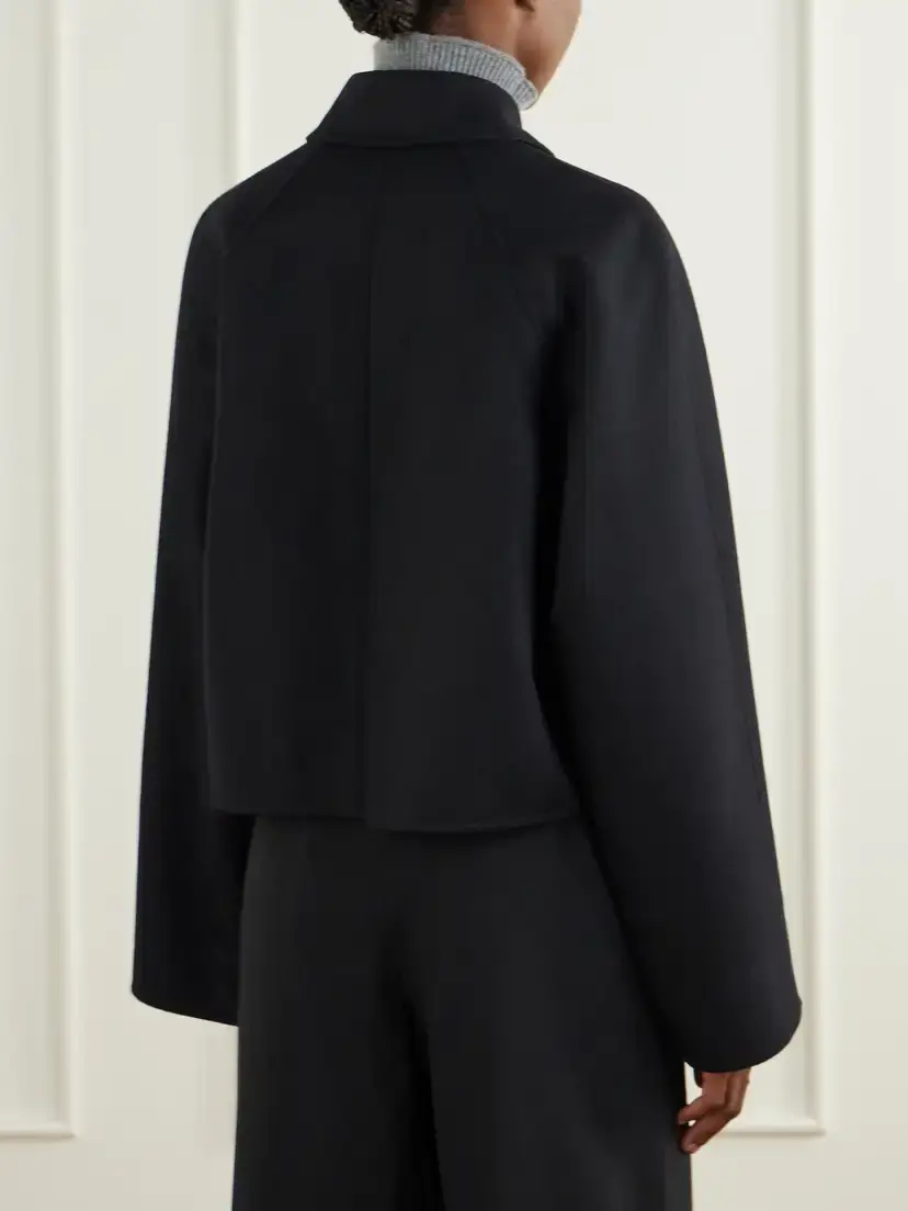 Another Tomorrow Virgin Wool Cropped Jacket | Thumbnail 4 Another Tomorrow Virgin Wool Cropped Jacket | Thumbnail 4