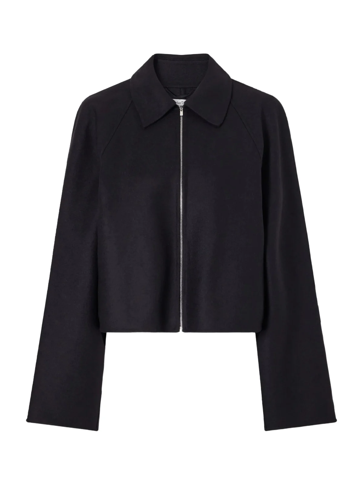Another Tomorrow Virgin Wool Cropped Jacket