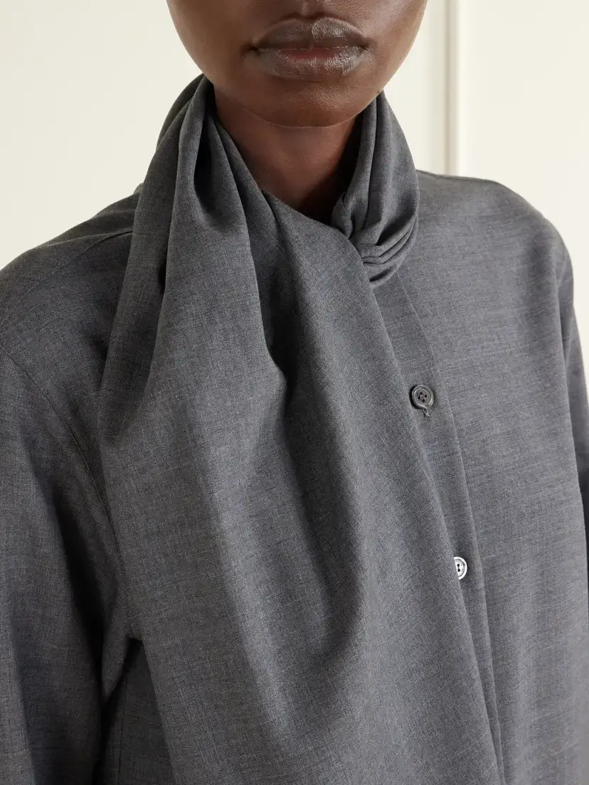 Willy Chavarria Cravat Wool Shirt | Thumbnail 4 Willy Chavarria Cravat Wool Shirt | Thumbnail 4