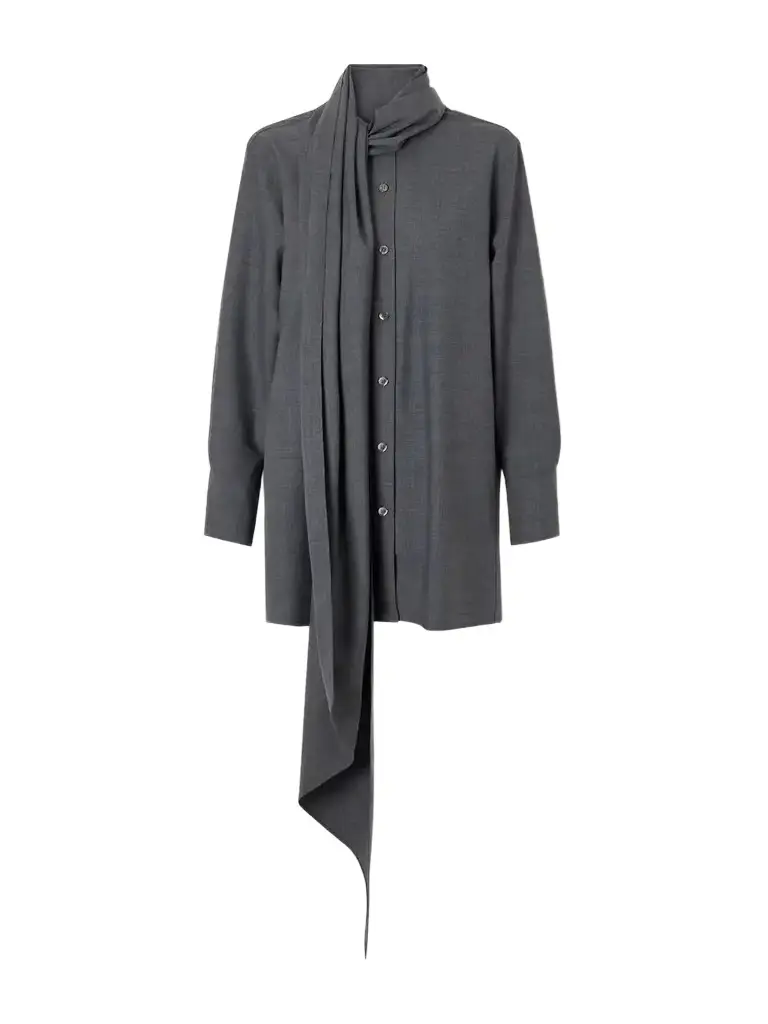 Willy Chavarria Cravat Wool Shirt