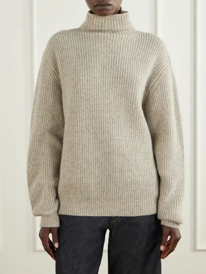 Lemaire Ribbed Alpaca And Yak-blend Sweater | Thumbnail 3 Lemaire Ribbed Alpaca And Yak-blend Sweater | Thumbnail 3