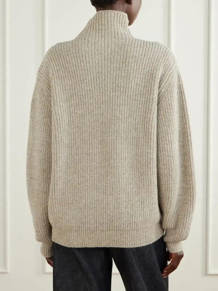 Lemaire Ribbed Alpaca And Yak-blend Sweater | Thumbnail 4 Lemaire Ribbed Alpaca And Yak-blend Sweater | Thumbnail 4