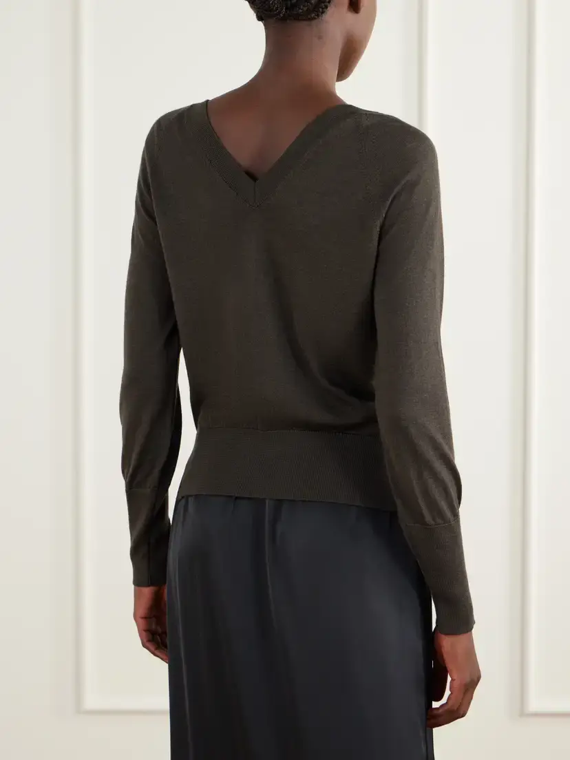 Simone Rocha Embellished Merino Wool And Silk-blend Sweater - Gray | Thumbnail 4 Simone Rocha Embellished Merino Wool And Silk-blend Sweater - Gray | Thumbnail 4