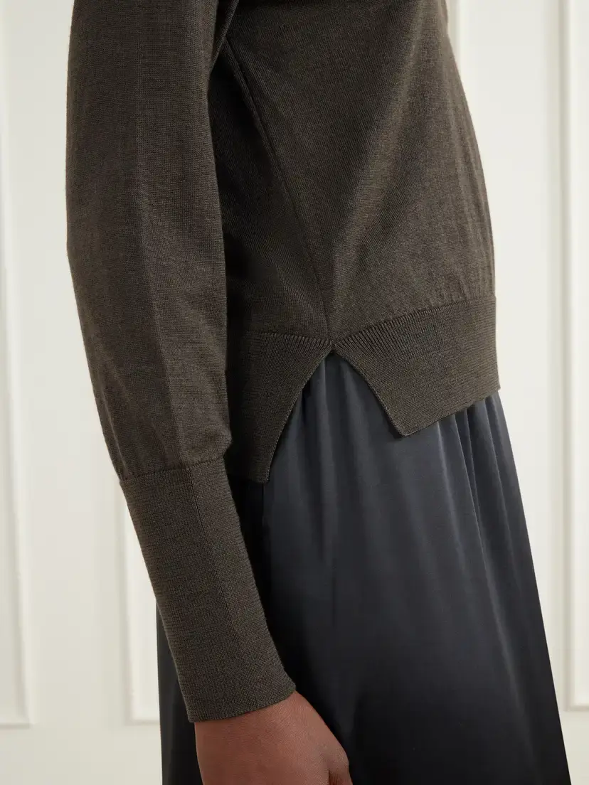 Simone Rocha Embellished Merino Wool And Silk-blend Sweater - Gray | Thumbnail 5 Simone Rocha Embellished Merino Wool And Silk-blend Sweater - Gray | Thumbnail 5