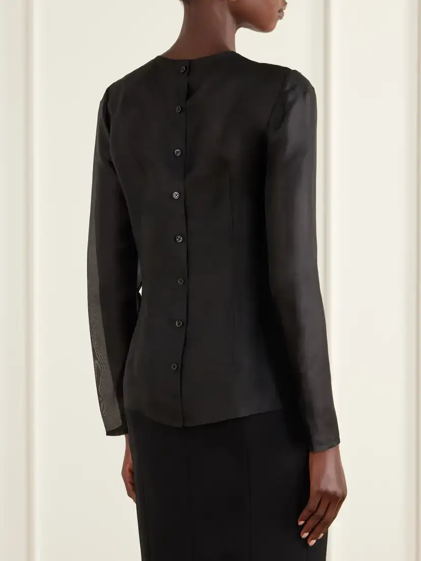 Carolina Herrera Sequin-embellished Embroidered Silk-organza Blouse | Thumbnail 3