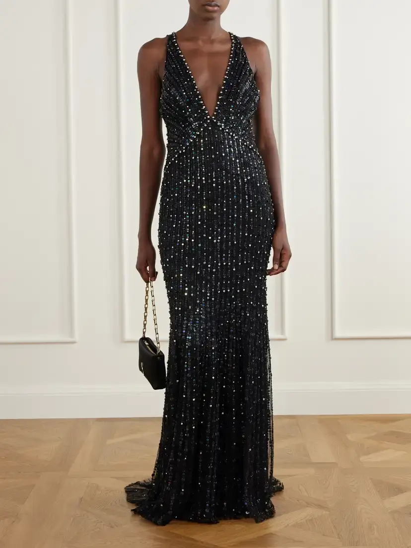Jenny Packham Atlas Embellished Cut-out Satin Gown | Thumbnail 2 Jenny Packham Atlas Embellished Cut-out Satin Gown | Thumbnail 2