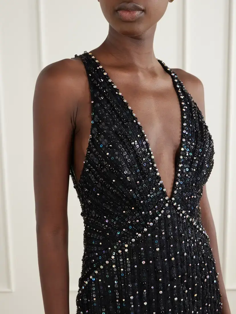 Jenny Packham Atlas Embellished Cut-out Satin Gown | Thumbnail 4 Jenny Packham Atlas Embellished Cut-out Satin Gown | Thumbnail 4