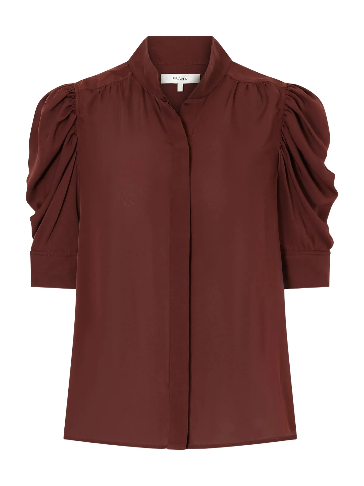 The Gillian Gathered Silk Blouse The Gillian Gathered Silk Blouse