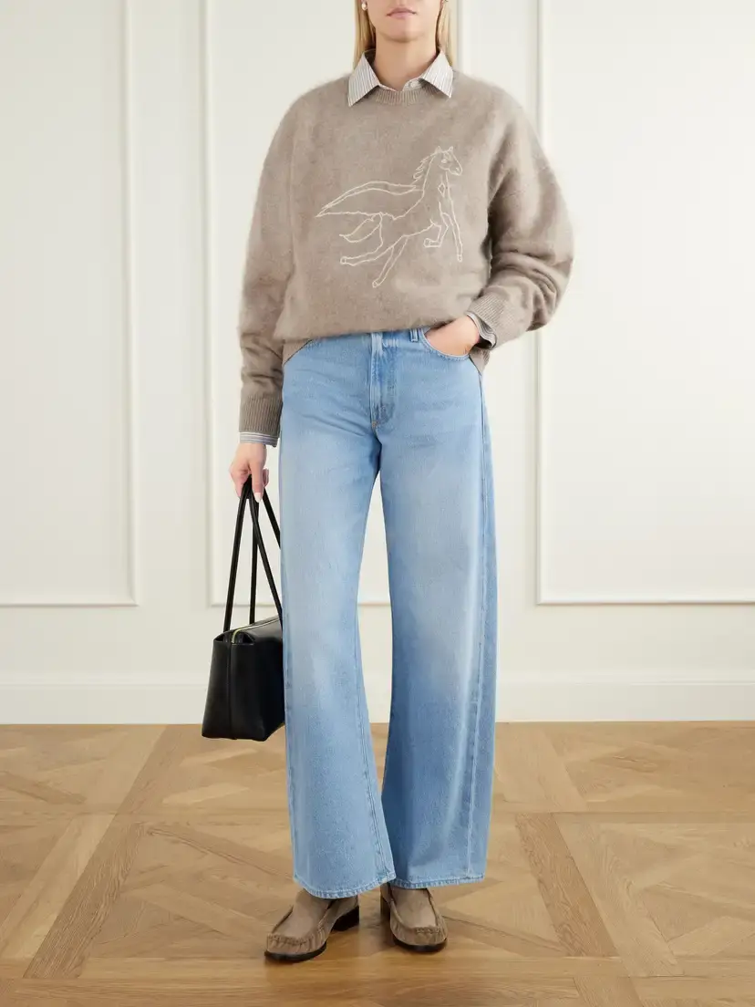 Mother The Biggie Cashmere And Wool-blend Sweater - Neutrals | Thumbnail 2